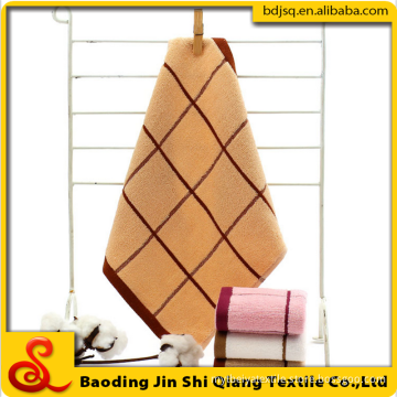 21s yarn count 30*30cm grid good morning face towel size 100% cotton customize
